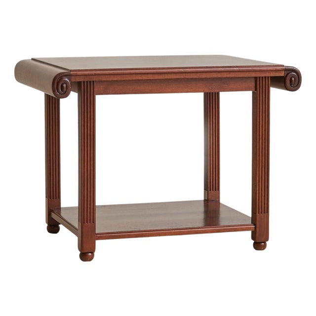 French Eastern Rosewood Side Table with Fluted Legs, 1940s For Sale