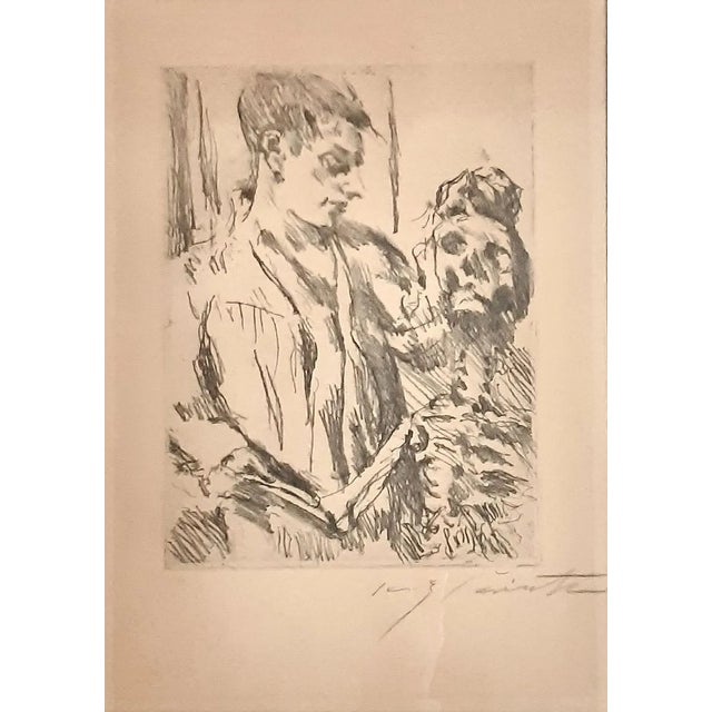 Tod und Jungling - Original Lithograph by L. Corinth - 1921 1921 For Sale