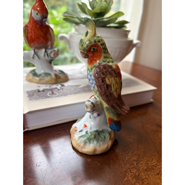 These two cuties sporting every color of the rainbow on their porcelain feathers are going cheep. (Yeah I said it, and I'm...