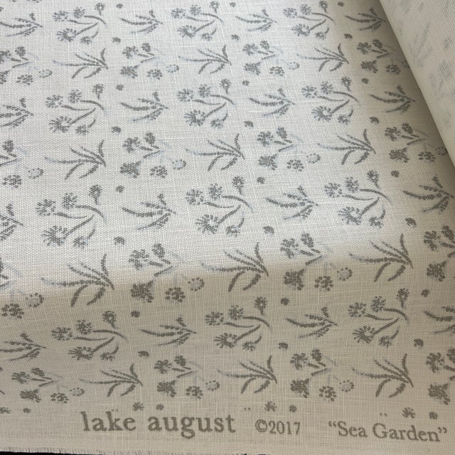 Lake August Sea Garden in Clouds Linen Fabric- 4 Yards For Sale In New York - Image 6 of 6