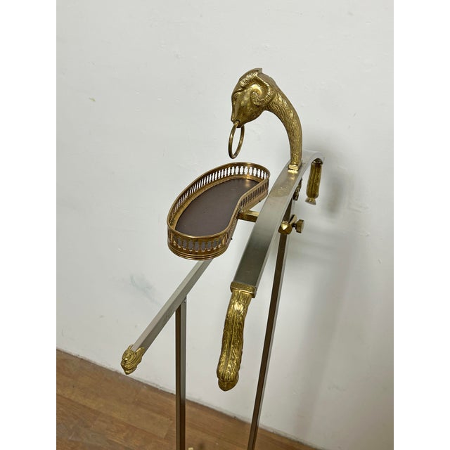 C. 1960s Italian Mixed Metal Valet Stand With Horse and Hooves Motif For Sale In Boston - Image 6 of 9