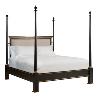 Century Furniture Barrington Poster Bed with Uph Headboard - King Size 6/6 For Sale