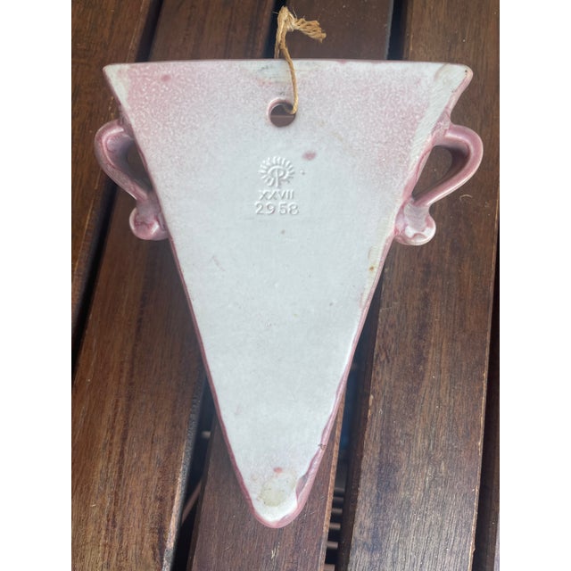 Art Nouveau Art Nouveau Rookwood Pottery Rosy Pink Wall Pocket - 1926 - Mint Condition - Extremely Rare For Sale - Image 3 of 7