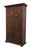 VINTAGE ANTIQUE English Walnut La Baule Escoublac Gothic Jacobean 49" Mirrored Wine Storage Bar / Cupboard 88" High 49.25"...