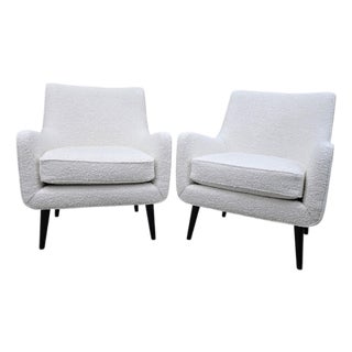 MCM Lounge Chairs Attributed to Charles Ramos, Newly Reupholstered - Pair For Sale