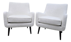 MCM Lounge Chairs Attributed to Charles Ramos, Newly Reupholstered - Pair