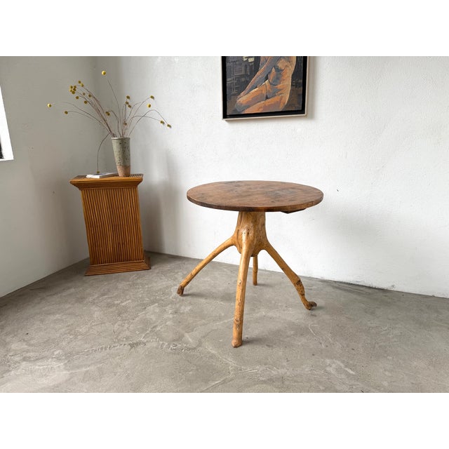 Brutalist Folk Art Table, 1950s For Sale - Image 12 of 18