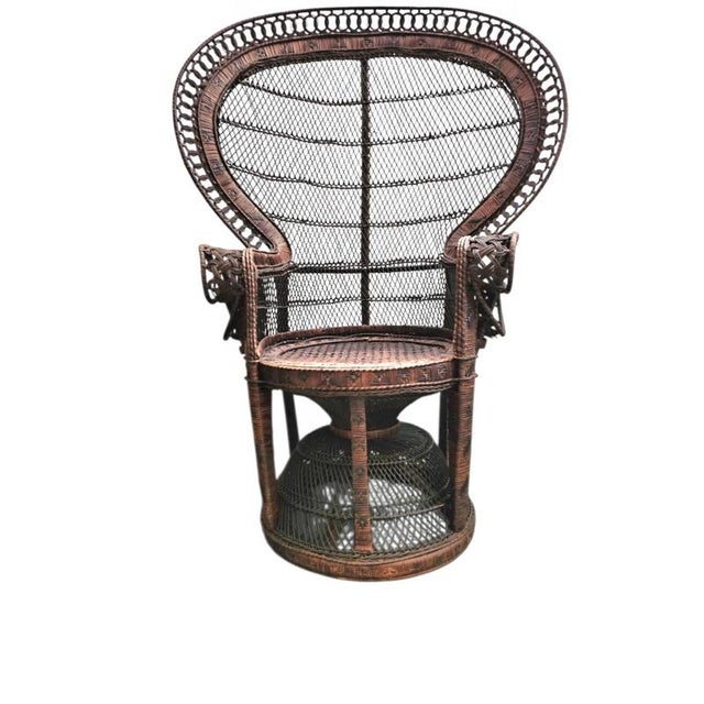 Wicker Peacock Chair from Kok Maison, 1970s For Sale - Image 9 of 10