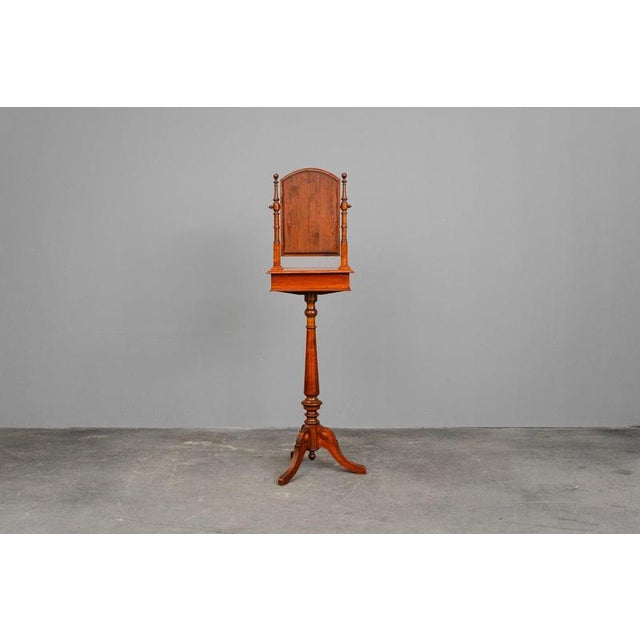 Gründerzeit Shaving Mirror in Walnut, Late 19th Century For Sale - Image 3 of 18