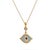 Gold Celestial Protection Light Blue Evil Eye Gold Necklace For Sale - Image 8 of 8