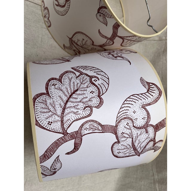 2020s Hand Drawn Paper Lampshades a Pair Attributed to Albert Hadley For Sale - Image 5 of 10