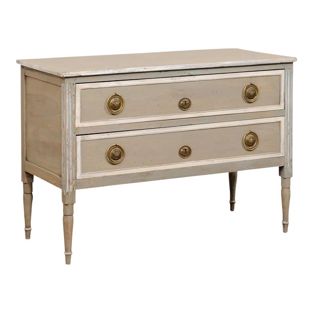 Late 18th Century Painted 2-Drawer Chest, Italy For Sale