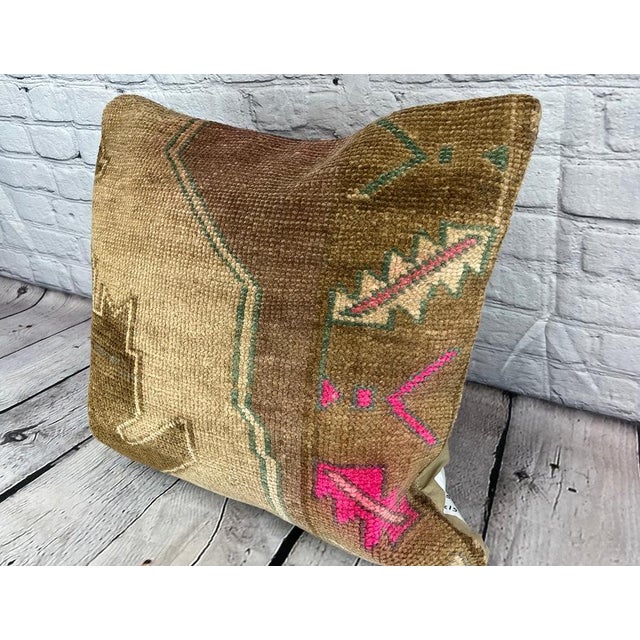 Vintage Pillow Case Turkish Rug Pillow Decorative Rug Pillow Dry cleaning only. PILLOW INSERT IS NOT INCLUDED