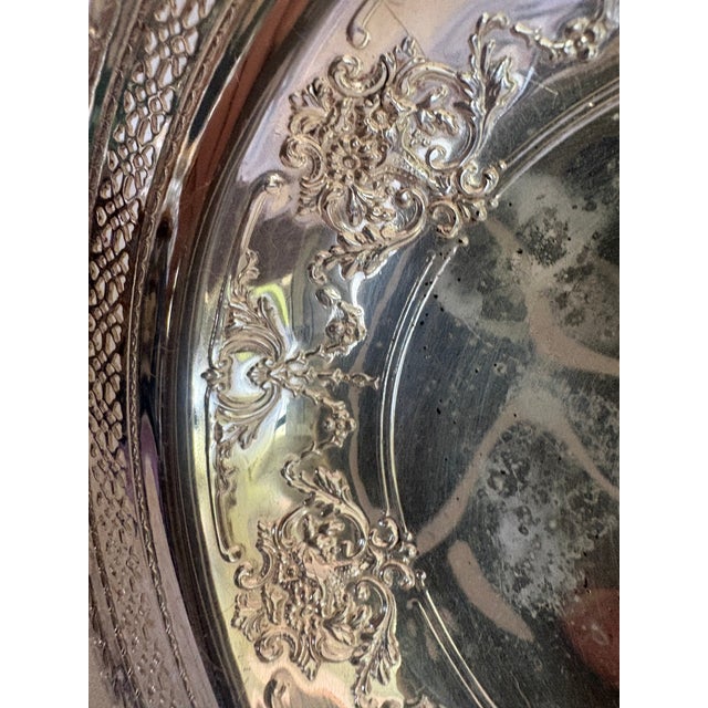 French 1940s Onate Silverplate Shallow Dish For Sale - Image 3 of 16