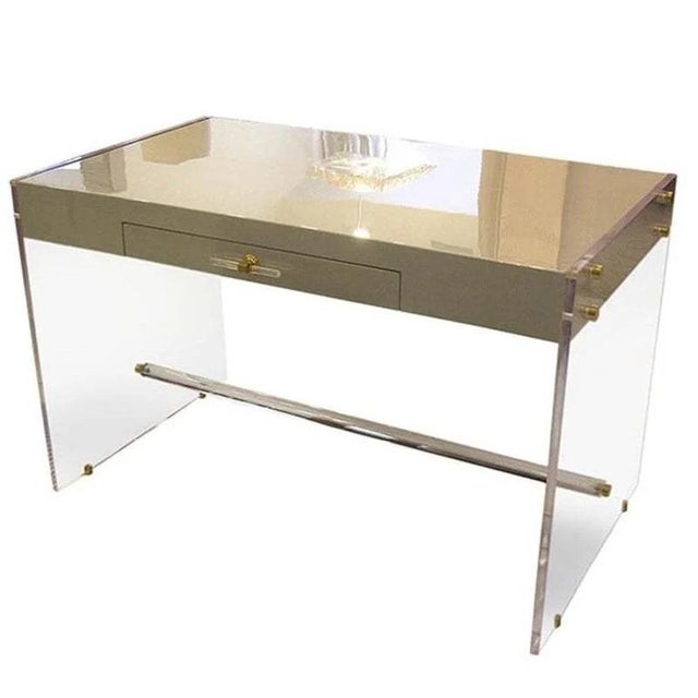 Metal Claudia Desk by DWM Interiors For Sale - Image 7 of 7