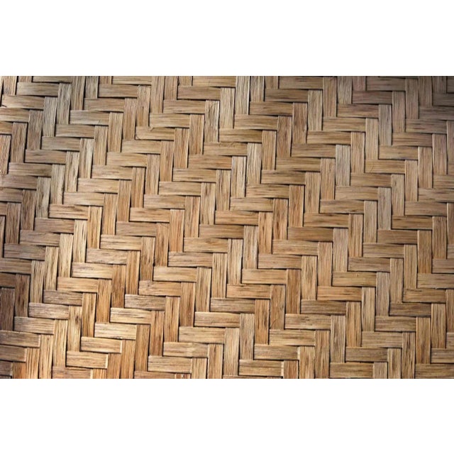 Late 20th Century Hickory Bench With Woven Seat and Backrest For Sale - Image 5 of 9