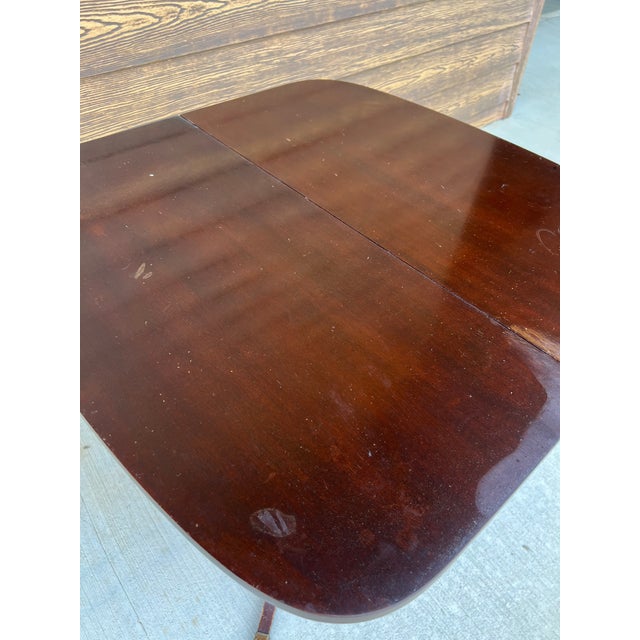 1990s Vintage Flip Top Entry Table Converts to Dining/Game Table Claw