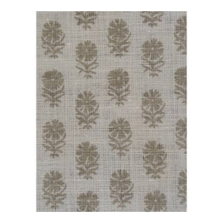 Marika Meyer Textiles Beatrix 3 Yards Oyster Linen Fabric For Sale