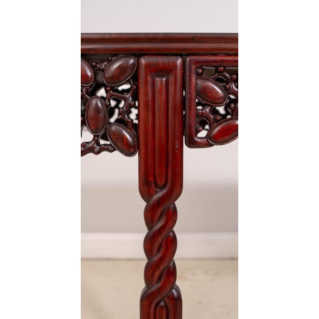 Vintage Rosewood Chinese Hand Carved Sofa Table For Sale - Image 11 of 13