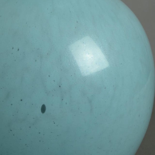 Blue Large Vintage Murano Glass Vase with Spotted Blue Detailing, 1970s For Sale - Image 8 of 11