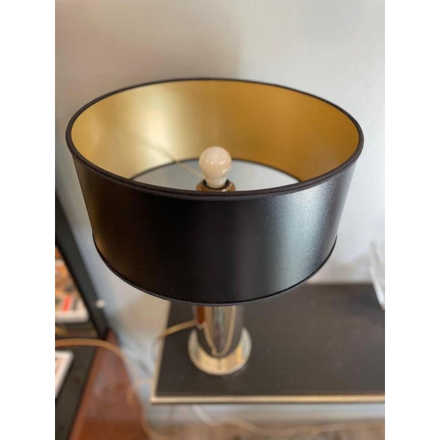 Vintage Table Lamp in Brass and Steel, 1970s For Sale - Image 9 of 10