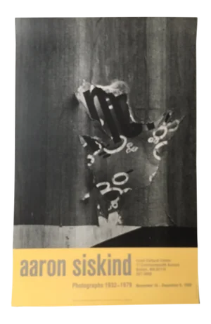 1980 Vintage Aaron Siskind Exhibition Poster, Israel Cultural Center