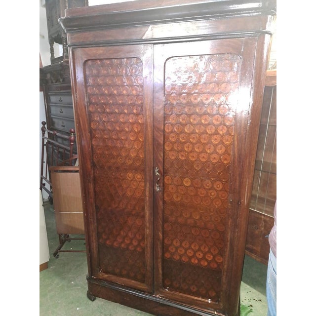 Industrial Display Cabinet in Walnut For Sale - Image 3 of 5
