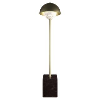 Apollo Floor Lamp in Brushed Brass Metal by Alabastro Italiano For Sale