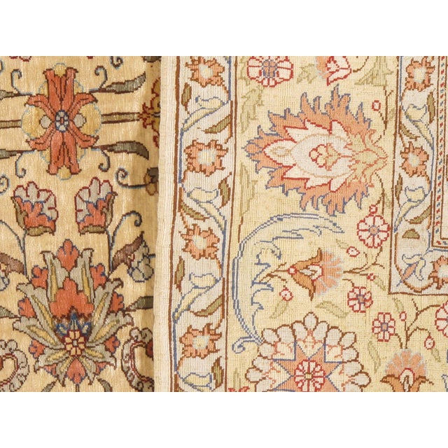 Pasargad DC Fine Hand Knotted Turkish Pure Silk Hereke Rug For Sale - Image 9 of 14