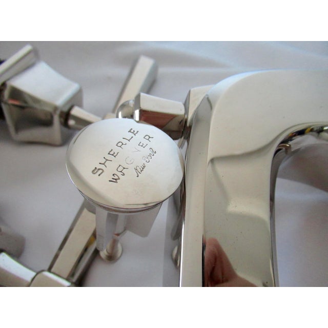 C .2014 Sherle Wagner Polished Nickel "Harrison Lever Faucet," Hardware & Stopper Set -4 Pcs. For Sale - Image 17 of 18