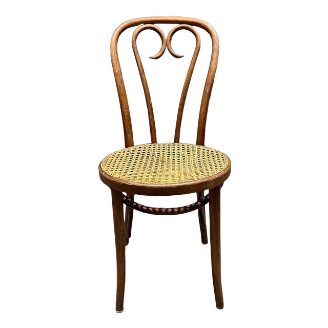 1960s Thonet A16 Sweetheart Chair Bentwood Cane For Sale