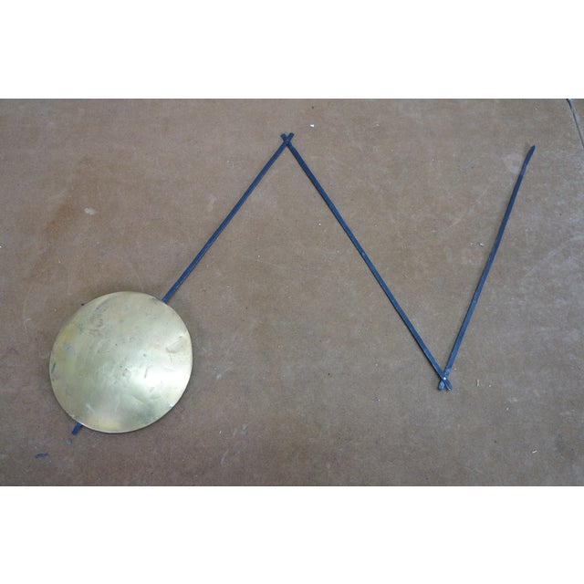 Antique French Morbier Comtoise Movement Clock Face Weights & Pendulum For Sale - Image 9 of 18