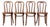 Set of Four Antique Great Northern Bentwood Dining Chairs For Sale