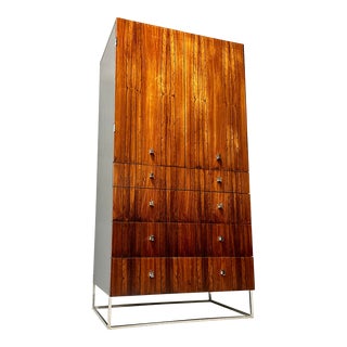 1970s Mid Century Modern Rosewood Armoire From Roger Rougier For Sale