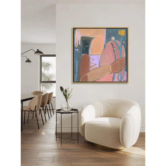 Portraiture Marigold by Rebecca Jack in Gold Frame, Medium Art Print on Canvas For Sale - Image 3 of 3