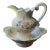 VTG 1930s British Ceramic Pitcher & Wash Basin Bowl Set Floral Rose Art Deco Era For Sale