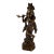 Large Vintage Bronze Krishna Playing Flute Sculpture | Intricately Detailed Indian Hindu Art Statue For Sale