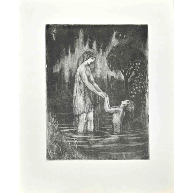 The Shandy Bath is an Original Etching realized in the Early 20th Century by Raphael Drouart (1884-1972). The artwork is...