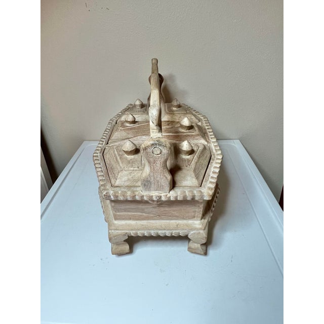Mid 20th Century Vintage Wooden Spice/Tea Box For Sale - Image 5 of 8