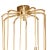 Vintage Cascade Pendant Lamp with 10 Brass Teardrop Lampshades attributed to Hans-Agne Jakobsson for Markaryd, Sweden, 1970s For Sale - Image 4 of 8