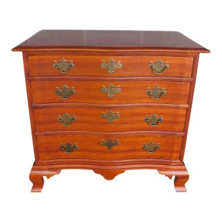 Custom Hand Made Cherry New England Style Reverse Serpentine Chest 37"w For Sale