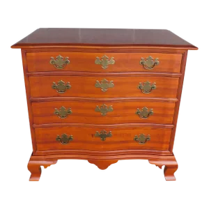 Custom Hand Made Cherry New England Style Reverse Serpentine Chest 37"w
