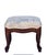 Antique French Footstool, Hand Carved, Upholstered in Italian Damask For Sale - Image 4 of 4