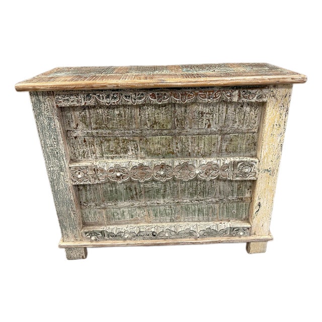 Solid Reclaimed Wood Trunk/Tv Stand, Hand Crafted For Sale