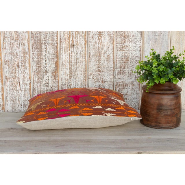 Early 21st Century Ella Antique Indian Folk Lumbar Pillow For Sale - Image 5 of 10