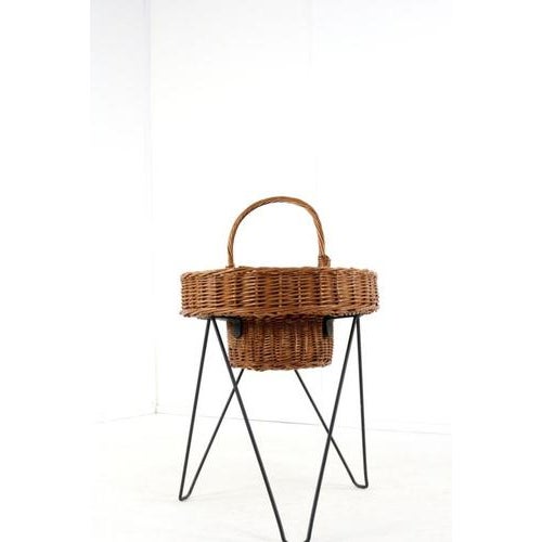 Vintage Wicker Plant Stand For Sale - Image 3 of 14