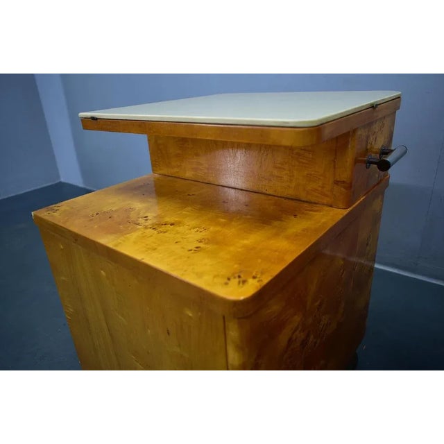 Bedside Tables by Jindrich Halabala, Czechoslovakia, 1940s, Set of 2 For Sale - Image 16 of 18