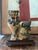 Vintage Hollywood Regency Chinese Foo Dog Ceramic Table Lamp Guardian Lion Chinoiserie For Sale - Image 4 of 12