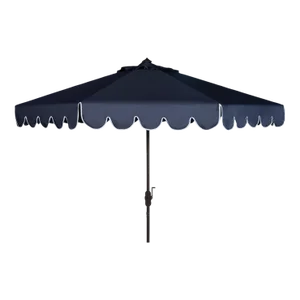 Venice 11 Ft Crank Umbrella - Navy/White