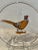 Late 20th Century Winter Game Birds Red Glassware Canapé Plates by Lynn Chase- Set of 6 For Sale In Los Angeles - Image 6 of 9